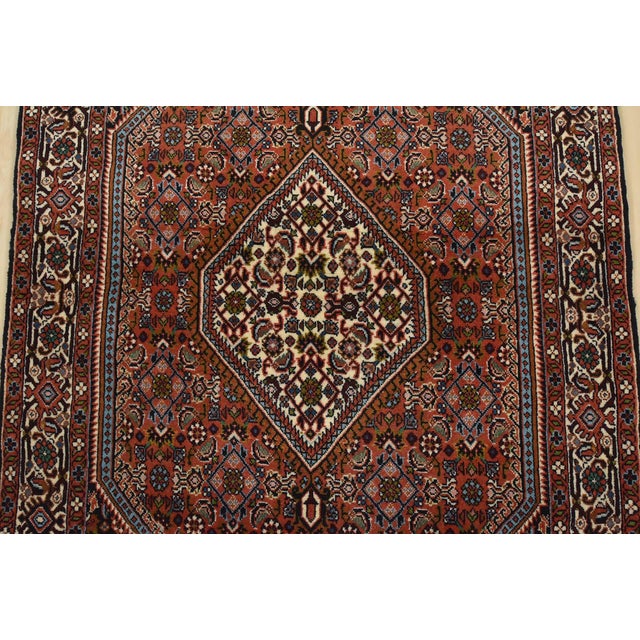 Fine Bidjar Rug 2’10” X 4’11” Red Wool Traditional Hand-Knotted Carpet For Sale In Philadelphia - Image 6 of 12