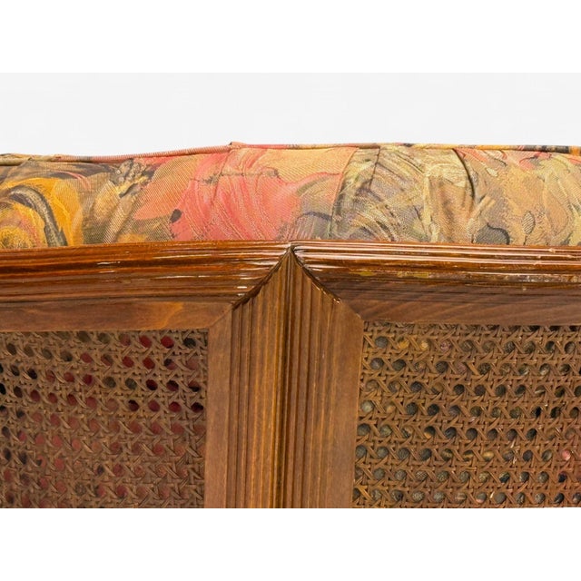 Traditional, Cane, Walnut, Barrel Back Armchair, Usa, 1980s For Sale - Image 11 of 11