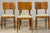 Art Deco Set of Six French Art Deco Dining Chairs, Oak & Chenille, 1930s For Sale - Image 3 of 18
