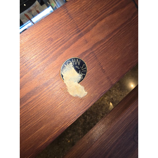 Peter Hvidt & Orla Mølgaard for John Stuart Teak Drawleaf Dining Table MCM Vintage Danish For Sale - Image 13 of 16