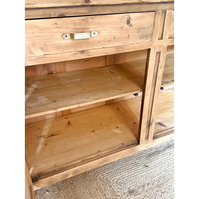 Parisian Artisanal Buffet in Raw Wood by R. Maiorana, France, 1940s For Sale - Image 12 of 18