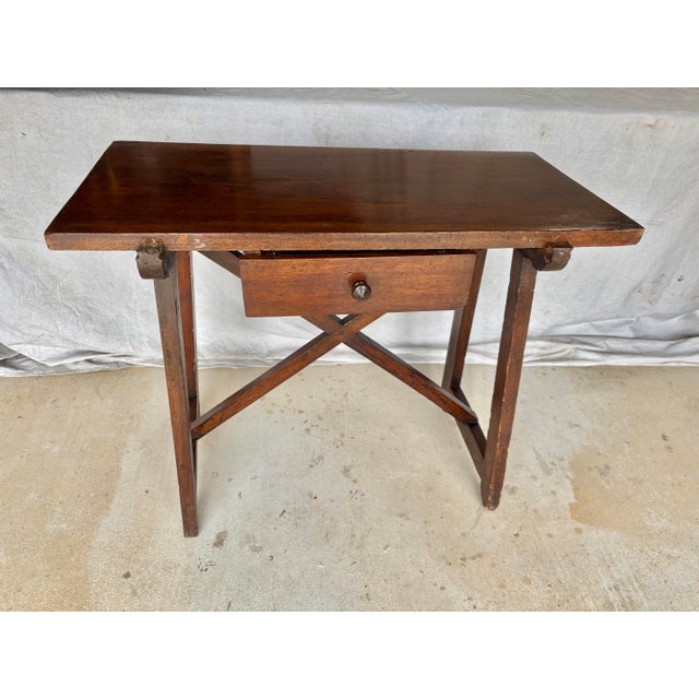 Late 19th Century Late 19th Century Italian Walnut Fratino Style Console Table For Sale - Image 5 of 12