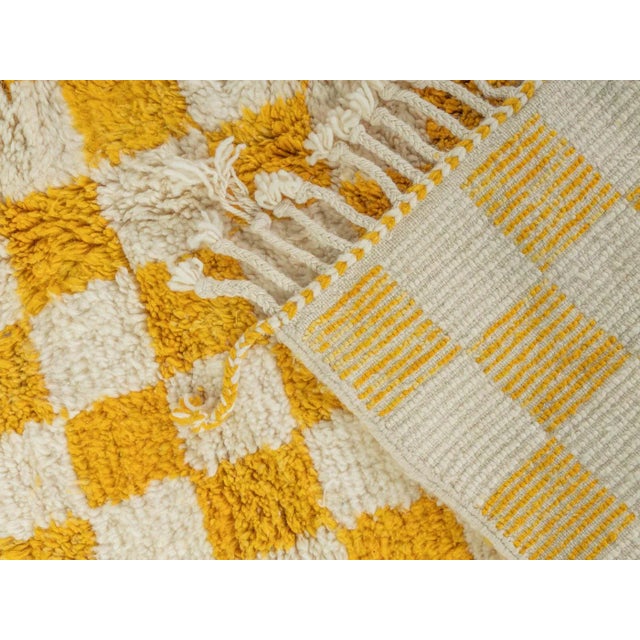 Lemon Check II Berber Rug, 2010s For Sale - Image 6 of 9