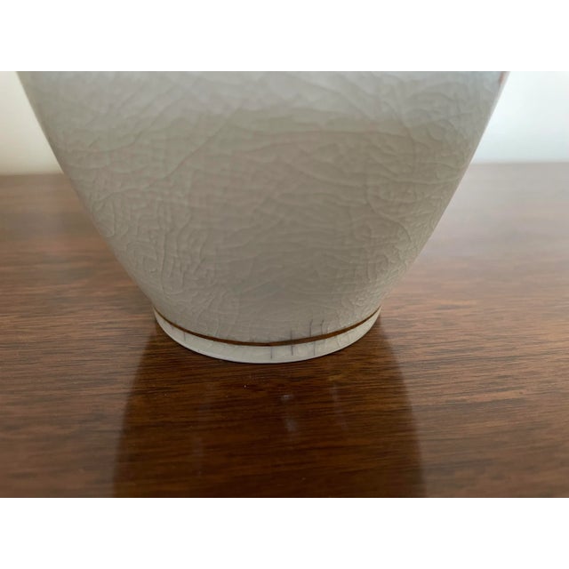 Vintage Late 20th Century Satsuma Vase With Butterflies and Brightly Colored Flowers For Sale - Image 9 of 13