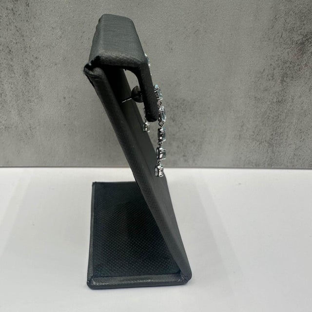 Contemporary Aquamarine Drop Earrings in Platinum - 2.08ctw Oval Aquamarine, 1.6g, Pt900, A Pair For Sale - Image 3 of 5