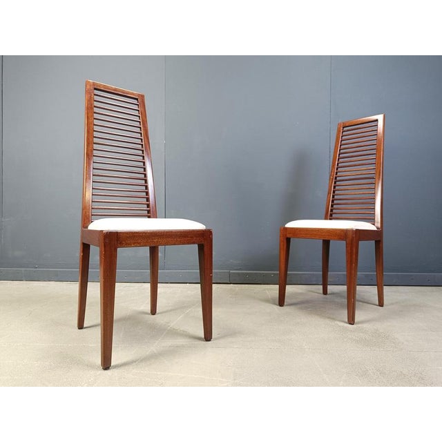 Italian High Back Dining Chairs, 1980s, Set of 8 For Sale - Image 9 of 13