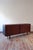 Teak Sideboard with Sliding Doors and Black Vinyl Top, 1970s For Sale - Image 3 of 18