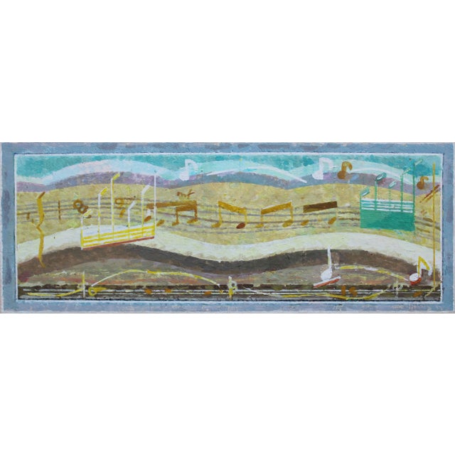 Paper Victor Karnauh, Song, Tempera on Cardboard For Sale - Image 7 of 7