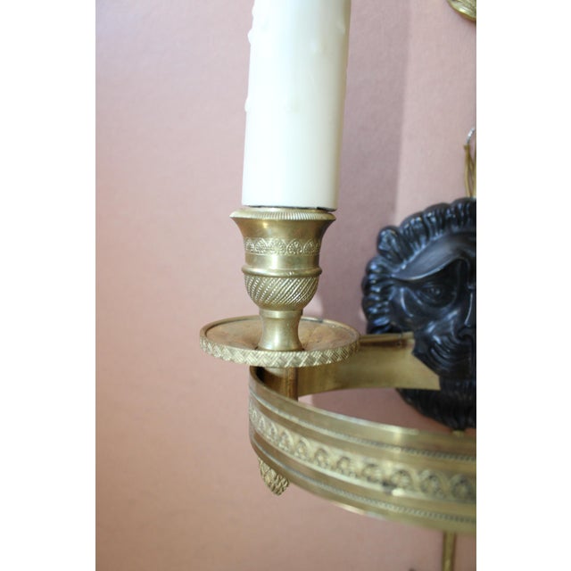 French Empire Gilt Bronze Wall Lights, 1900s, Set of 2 For Sale - Image 9 of 16