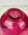 Large 12" Signed Paul Bendzunas Magenta & Gold Fleck Hand-Blown Art Glass Handkerchief Bowl For Sale - Image 10 of 12
