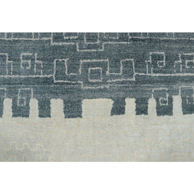 Hand-knotted in natural silk and linen, this oversized 12x15 rug is a monumental addition to Rug & Kilim’s Art Deco...