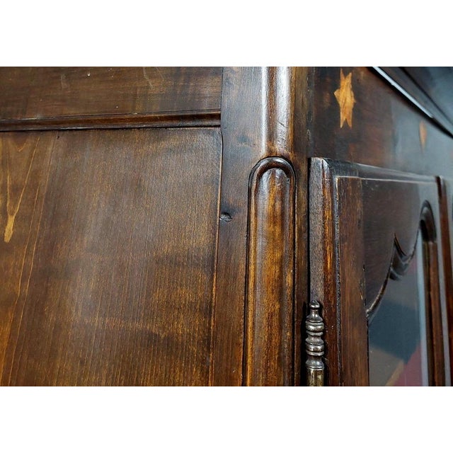 Wood Louis XV Style Bookcase in Walnut and Oak and Beech For Sale - Image 7 of 9