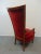 Hollywood Regency Fruitwood Red Velvet Chair For Sale In Philadelphia - Image 6 of 8