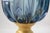 Vintage Murano glass table lamps designed by Archimede Seguso for The Marbro Lamp Company. The glass of each PEACOCK BLUE...