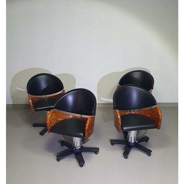 Italian Postmodern Chairs, 1980s, Set of 4 For Sale - Image 4 of 14