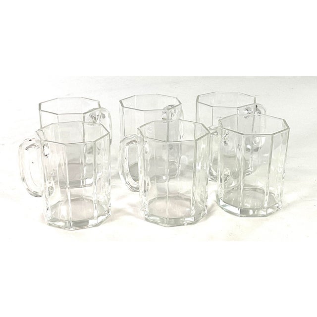 Modern Arcoroc France -Octagon Shaped 8 Ounce Coffee, Mugs- Set of Six For Sale - Image 3 of 6