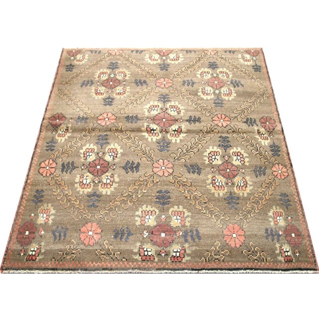1960s 1960s Turkish Oushak Rug For Sale - Image 5 of 7