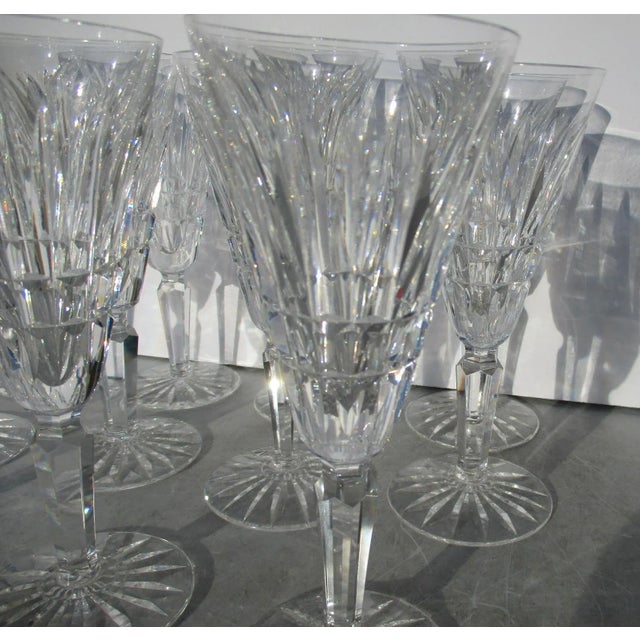 Glenmore Crystal flute by Waterford. Vintage Waterford flutes with faceted stems, hallmarked to the foot Waterford....