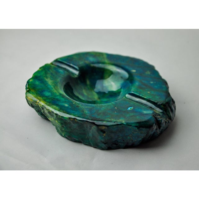 Turquoise Alabaster Ashtray attributed to Romano Bianchi, Italy, 1970s For Sale - Image 4 of 10