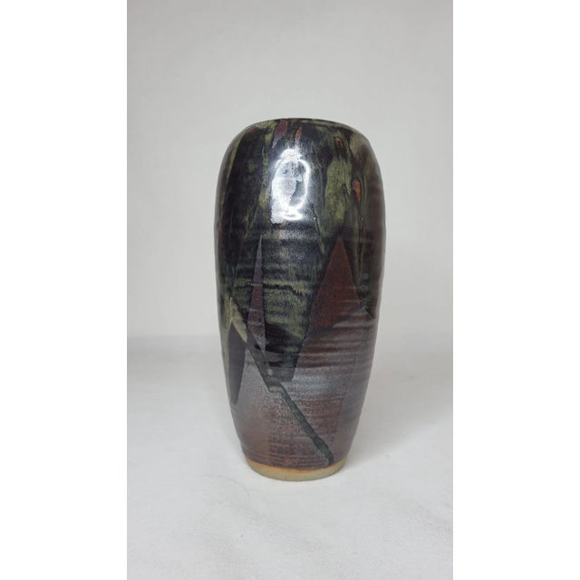 Black Stoneware Vase by Brigitte Sabatier, 1990s For Sale - Image 8 of 8