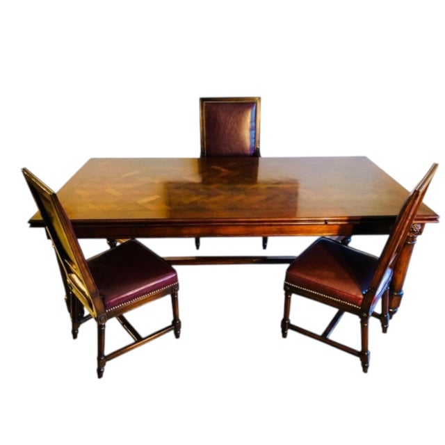 This exquisite cherrywood dining set is a stunning example of master craftsmanship and timeless traditional design. The...