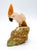 Vintage Hand-Carved Gemstone Cockatoo Sculpture on Natural Stone Base – Brazilian Mid-Late 20th Century For Sale - Image 11 of 15