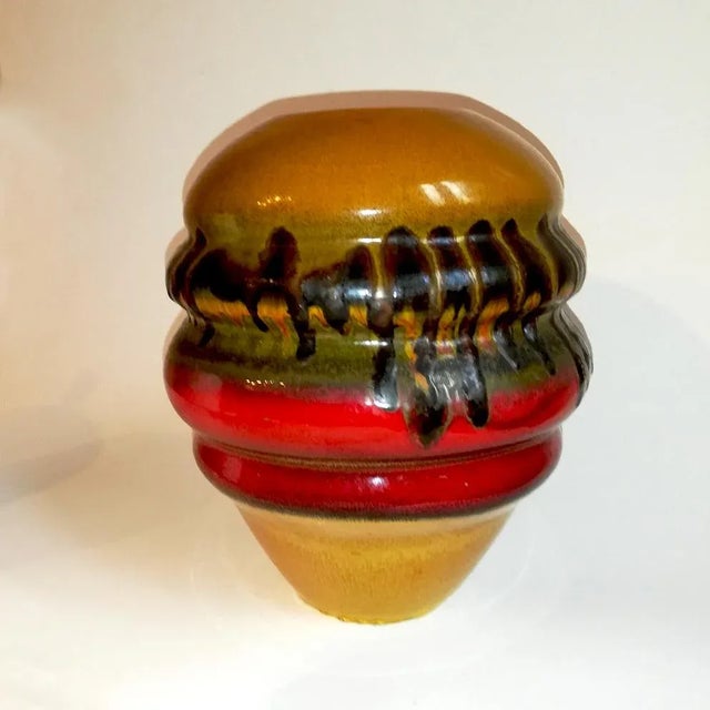 Italian Enameled Ceramic Vase, 1960s For Sale - Image 13 of 17