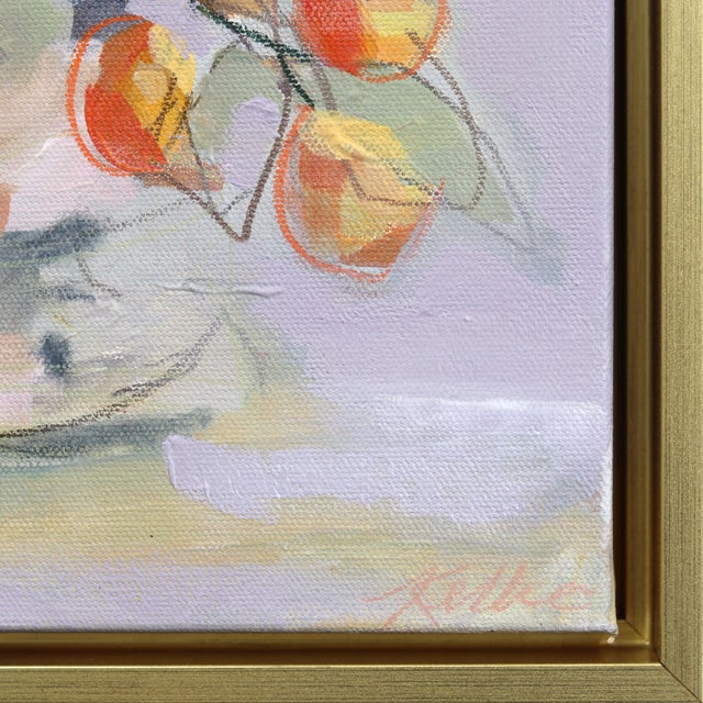 2020s Sweet Oranges - Framed Abstract Expressive Botanical Floral Still Life Ortiginal Artwork by Kellie Newsome For Sale - Image 5 of 9
