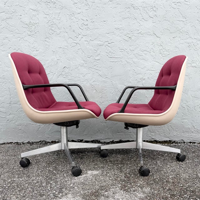 Metal 1988 Vintage Tufted Office Chairs by Steelcase - Set of 6 For Sale - Image 7 of 12