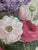‘Vintage Garden” 8x10 Traditional Botanic Inspired Pink and Purple Floral Painting on Natural Linen Canvas Framed in...
