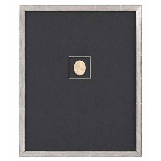 2020s Set of 6 Italian Plaster Intaglios Wall Art Frames and Matted For Sale - Image 5 of 6