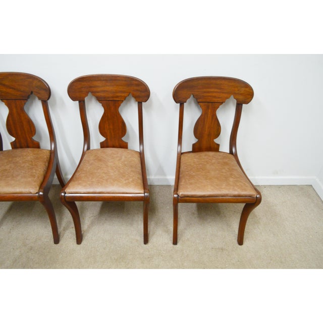 Wood Henkel Harris Side Dining Chairs Set of 4 For Sale - Image 7 of 10