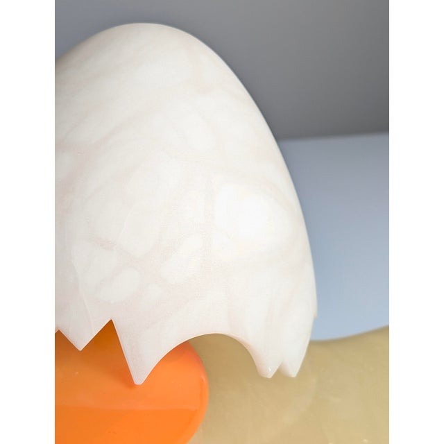 Broken Egg Sculpture Lamp in Alabaster by Marco Ricciardi, Italy, 1980s For Sale - Image 18 of 18