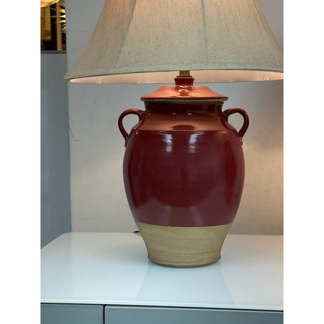Late 20th Century Rowe Pottery Works Table Lamps - a Pair For Sale - Image 11 of 12