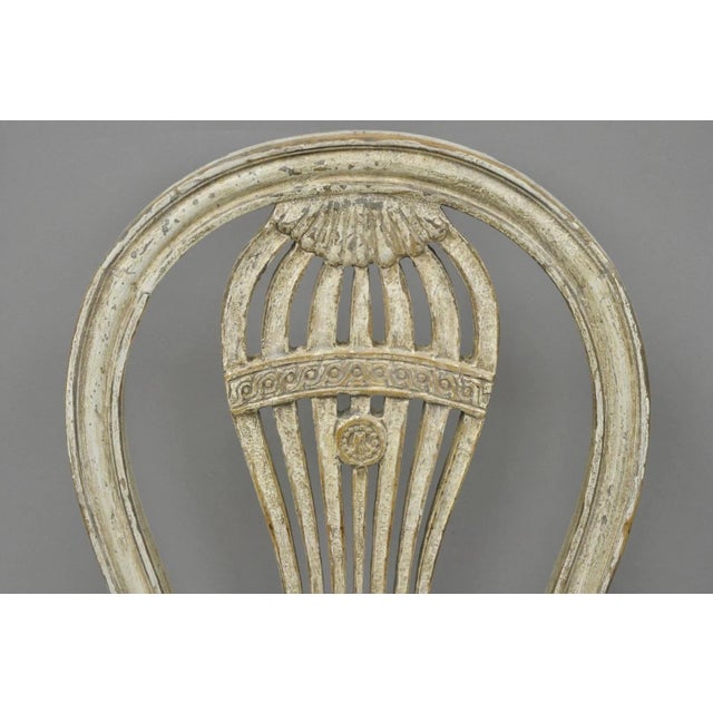 Mid 20th Century Vintage French Louis XVI Montgolfier Hot Air Balloon Dining Chairs - Set of 6 For Sale - Image 5 of 12