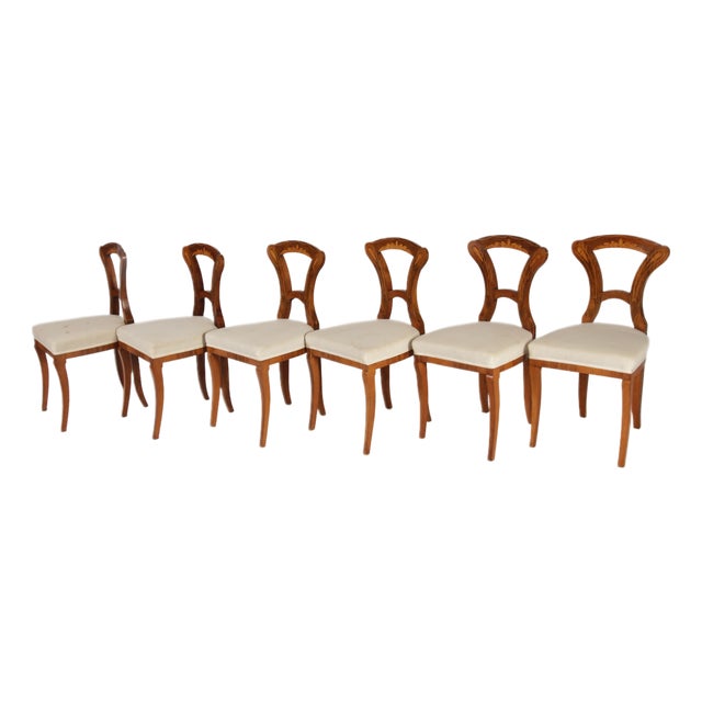 Antique Biedermeier Chairs, Vienna, Austria, 1820s-1830s, Set of 6 For Sale