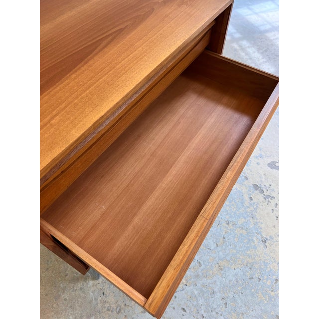 Brown Chest of Drawers in Walnut with New Chrome Feet For Sale - Image 8 of 11