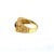 Vintage 14k Yellow Gold Oval Cat's Eye Chrysoberyl and Diamond Ring, Size 9.25 For Sale - Image 4 of 7