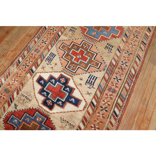 Vintage Zabihi Collection Persian Tribal Runner - 3'7" x 10' For Sale - Image 4 of 8