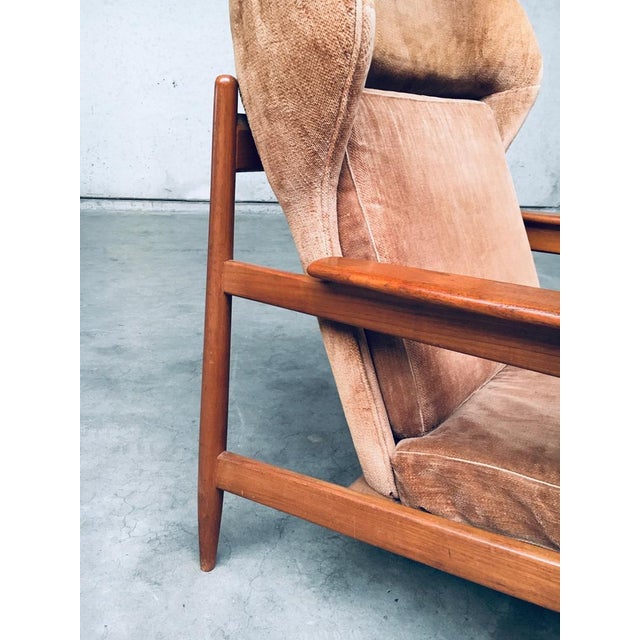 Wood Set of Mid-Century Scandinavian Wing Back Armchairs, Denmark, 1960s For Sale - Image 7 of 18