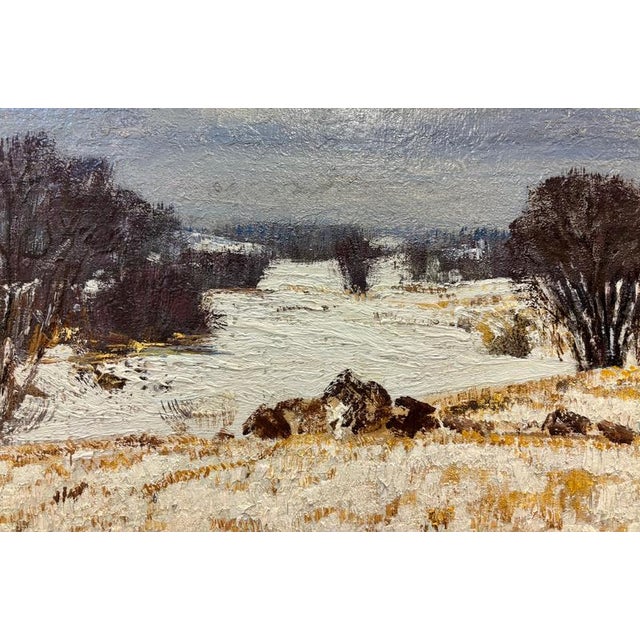 1980s Dmitrij Kosmin Dimitri Kosmin, Winter Has Arrived, 1985, Oil Painting For Sale - Image 5 of 7