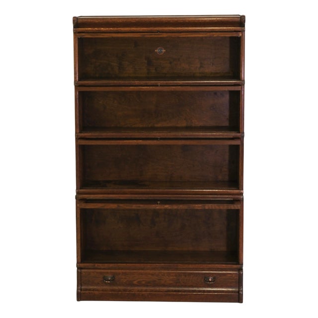 Edwardian Oak 5-Section Bookcase from Globe Wernicke, 1900s For Sale