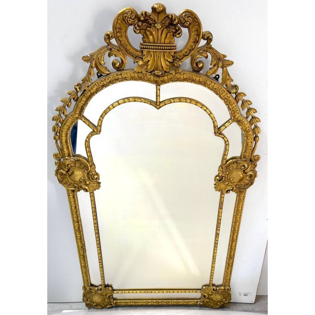 Early 20th Century Fine French Régence / Neoclassical Style Giltwood Mirror Paris, circa 1925 For Sale - Image 5 of 18