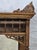 Brown Antique 1890s Tiger Oak Over Mantel With Bowed Glass Cabinet & Beveled Mirrors For Sale - Image 8 of 17