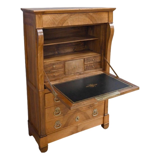 Mid-19th Century Restoration Walnut Secretary Desk For Sale