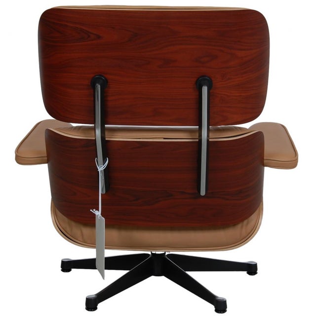 Lounge Chair with Ottoman in Caramel Coloured Leather by Charles Eames for Vitra, Set of 2 For Sale - Image 11 of 18