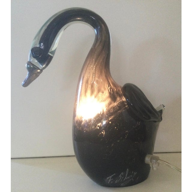 Blown glass, silver nitrate, black plum. Signed by Maker, European Plug (up to 250V).