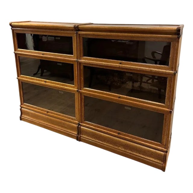 Vintage Bookcase from Globe Wernicke, Set of 6 For Sale