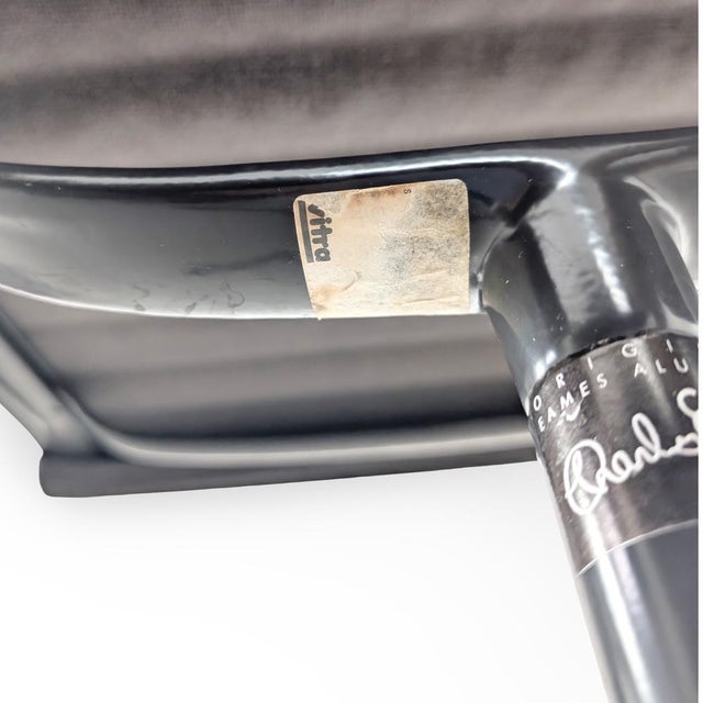 EA 107 Office Chair in Hopsak Dark Grey by Charles and Ray Eames for Vitra For Sale - Image 11 of 13