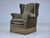 Vintage Danish Highback Chair in Furniture Velour For Sale - Image 9 of 18